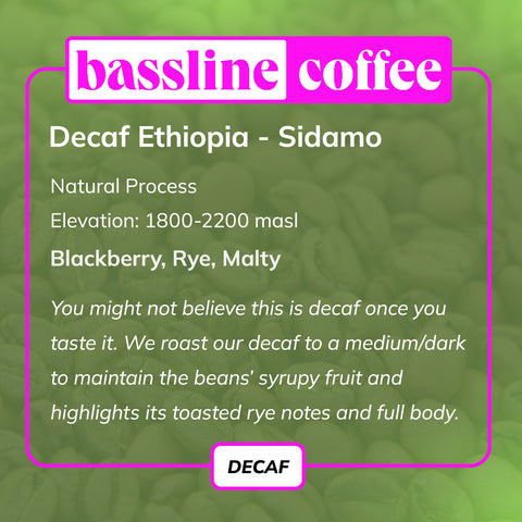 Decaf Sidamo | Ethiopia | Natural Decaf Coffee