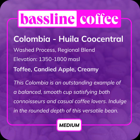 Huila Coocentral | Colombia | Medium Roast Coffee
