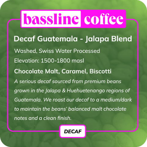 Decaf Jalapa Blend | Guatemala | Washed SWP Decaf Coffee